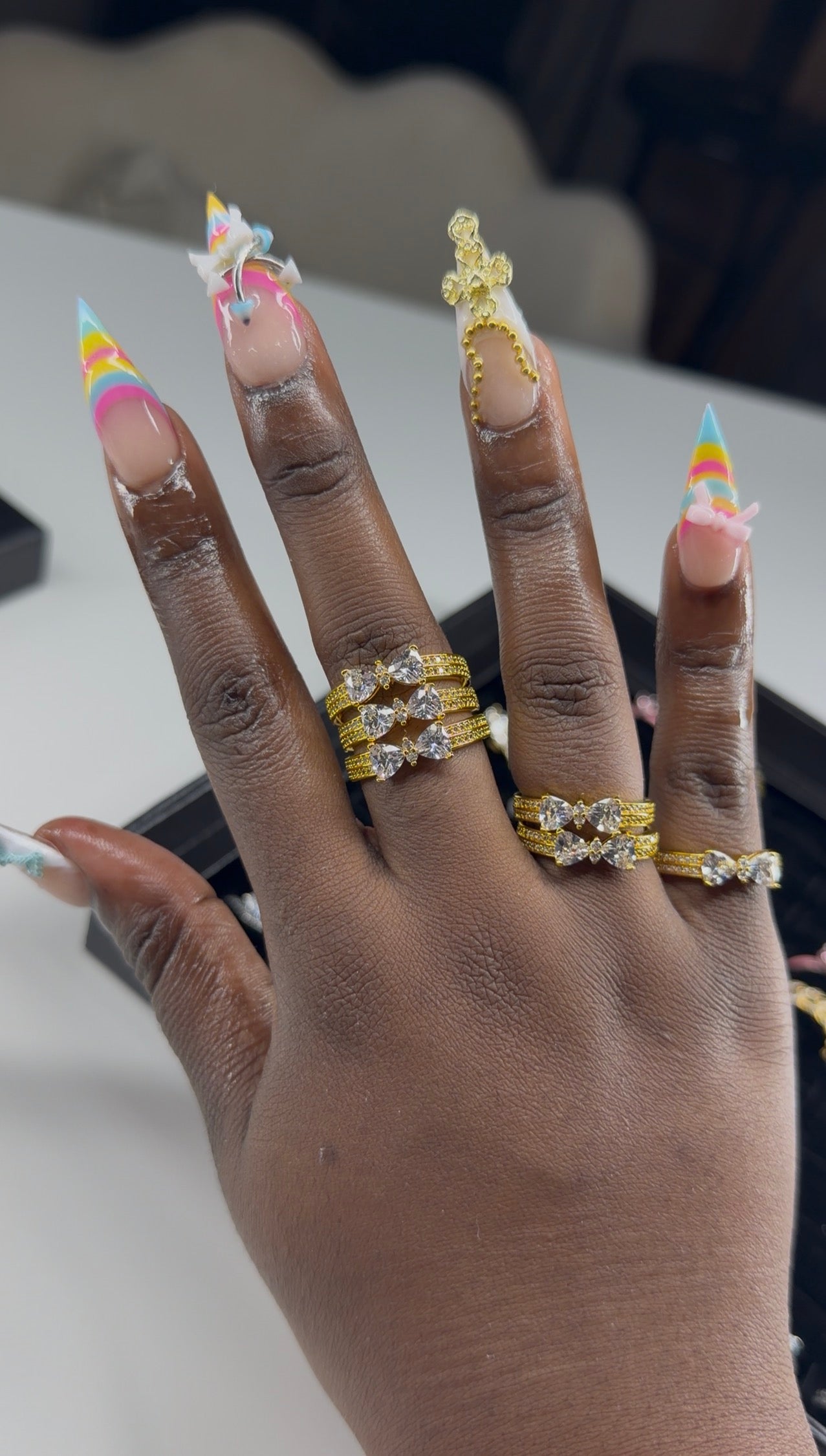 Double band Bow ring